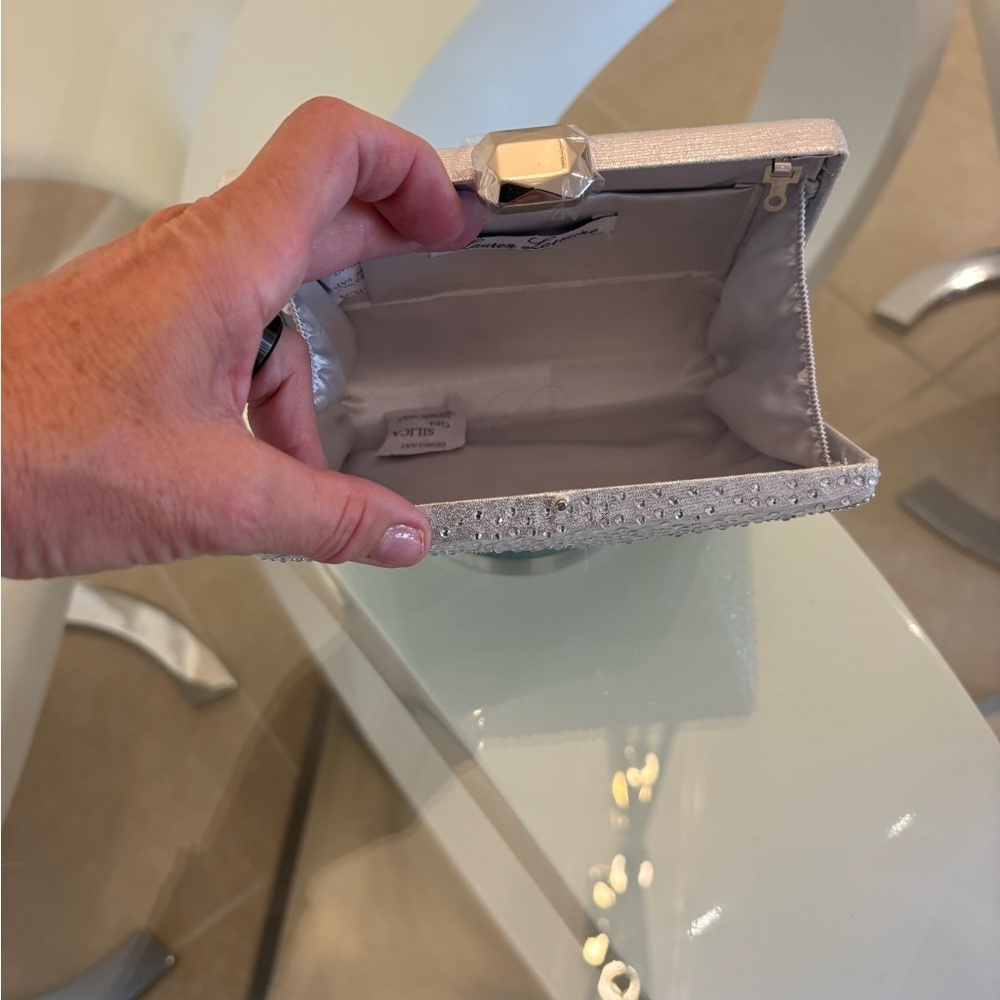 Elegant Silver Clutch Bag